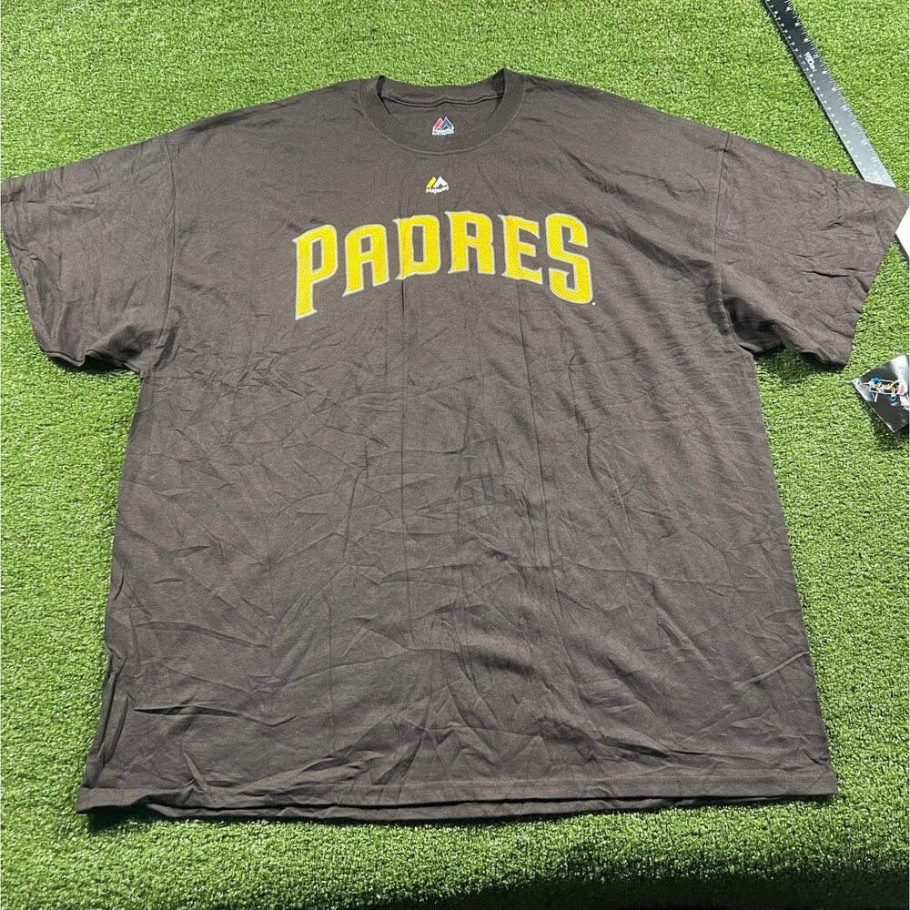 Majestic San Diego Padres Manuel Margot #7 T-Shirt Mens 2XL Brown MLB NWT